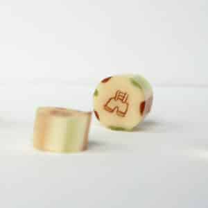Bonbon mit Lederhosenmotiv