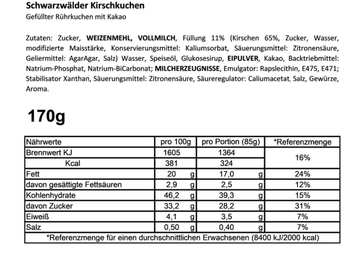 Can Cake Alles Gute Schwarzwälder Kirsch